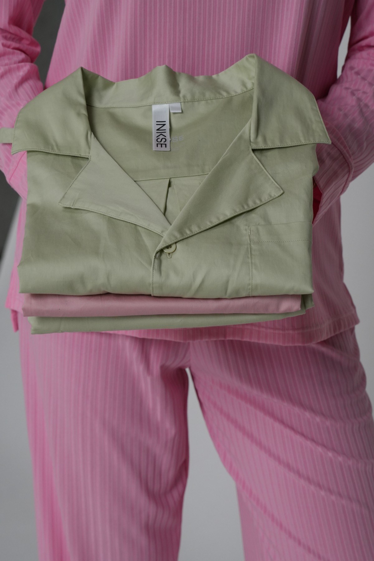 Embroidered personalisation on custom satin pyjamas